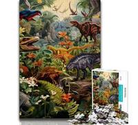 Rompecabezas de 1000 Piezas de Dinosaur World para Adultos Toda la Familia a Partir de 14 años (26x38cm)