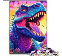 Rompecabezas de 1000 Piezas de Dinosaurios Antiguos para Adultos, Hecho de Madera, Juego Familiar Interactivo, decoración del hogar, Regalo desafiante y acertijo, 1000 Piezas(50x75cm)
