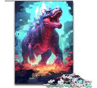 Rompecabezas de 1000 Piezas de Dinosaurios de la era jurásica para Adultos. Un desafío para Adolescentes, diversión Familiar, Regalo de decoración para el hogar (tamaño 50x75cm).