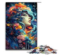Rompecabezas de 1000 Piezas de diosas de fantasía Coloridas Regalos para Adultos Lista de Deseos navideña con Papá Noel para Adolescentes de 14 años en adelante 75 x 50 cm