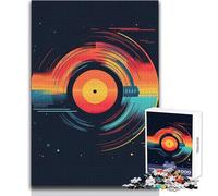 Rompecabezas de 1000 Piezas de Disco de Vinilo Musical para Adultos, Juego de Aprendizaje de Pensamiento estratégico, Regalo Ideal para Cualquier Evento, tamaño 50x75cm