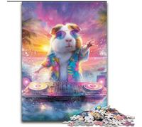 Rompecabezas de 1000 Piezas de DJ Guinea Pig para Adultos, decoración de Pared de 1000 Piezas y Juego Familiar de Regalo (tamaño 50x75cm)