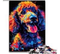 Rompecabezas de 1000 Piezas de DJ Poodle Neon para Adultos y Adolescentes Ayuda a ejercitar el Cerebro Juguete adictivo para Cultivar la Paciencia Decoración (26x38cm)