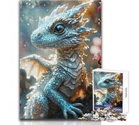 Rompecabezas de 1000 Piezas de dragón bebé mágico Blanco Juego Divertido de Aprendizaje Consciente Celebraciones alegres Tamaño 38x52cm