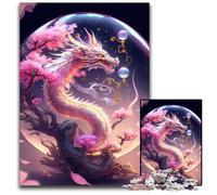 Rompecabezas de 1000 Piezas de dragón Chino de Cristal para Adultos Día de la Madre cumpleaños y Navidad 1000 Piezas (38 x 26 cm)