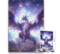 Rompecabezas de 1000 Piezas de dragón cósmico de luz Estelar Ideal para un Ambiente Acogedor en Interiores Juguete de precisión Duradero con Enclavamiento Tamaño: 38x52cm