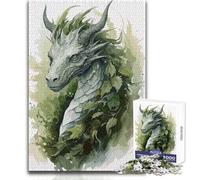 Rompecabezas de 1000 Piezas de dragón del Bosque de fantasía para Adultos Juego Creativo de resolución de Problemas Idea de Regalo Memorable y conmovedora Tamaño 50x75cm