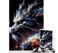Rompecabezas de 1000 Piezas de dragón Espacial antiestrés Regalo de cumpleaños Juego Educativo con Piezas aleatorias Que se entrelazan tamaño 38x52cm