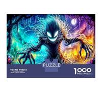 Rompecabezas de 1000 Piezas de Dragón Oscuro, Juego Educativo y desafiante de Bestia Gigante Oriental para Parejas y familias para participar Juntos, 52x38 cm