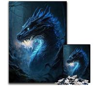 Rompecabezas de 1000 Piezas de Dragón Relámpago, Rompecabezas difícil para Adultos, Navidad, Halloween, Pascua y Año Nuevo, 50x75cm/19,68x29,52 Pulgadas