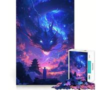 Rompecabezas de 1000 Piezas de Dragón Samurai para Adolescentes, Juego Inteligente para Jugar en Grupo, Imagen para armar, decoración de Pared (50x75cm)