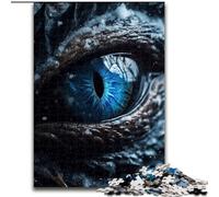 Rompecabezas de 1000 Piezas de Dragones de Hielo con Ojo de Zafiro. Desafiantes Rompecabezas de 50x75cm Día de la Madre, cumpleaños y Navidad.