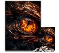 Rompecabezas de 1000 Piezas de Dragones de la Tierra, Ojo Ámbar, Rompecabezas difícil para Adultos, desafiante Rompecabezas para Adolescentes, diversión Familiar, 26x38cm (10,23x14,96 Pulgadas)