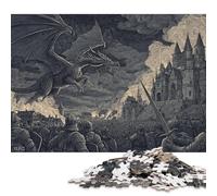 Rompecabezas de 1000 Piezas de Dragon'S Wrath: Asedio del Castillo para Adultos, Regalo, Rompecabezas para Adultos y Adolescentes a Partir de 12 años, 1000 Piezas (75 x 50 cm) <