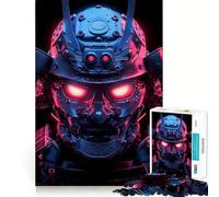 Rompecabezas de 1000 Piezas de droide samurái neón Brillante para Adultos y Adolescentes Juego Mental Divertido Corte preciso Regalo increíble (50x75cm)