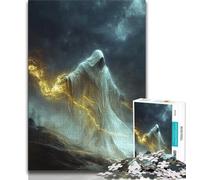 Rompecabezas de 1000 Piezas de El Caballero Misterioso para Adolescentes, Juguetes educativos, Juegos antiestrés, Lista de Deseos con Papá Noel, 38x26cm