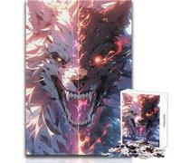 Rompecabezas de 1000 Piezas de El Hombre Lobo del Bien y del Mal para Adultos, Juego Creativo de resolución de Problemas, Idea de Regalo Memorable y conmovedora, tamaño 50x75cm