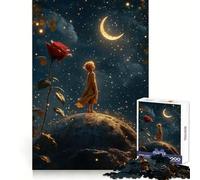 Rompecabezas de 1000 Piezas de El Principito Bajo Las Estrellas para Adolescentes Mejora la Memoria Divertido y Relajante Bordes Afilados 38x26cm
