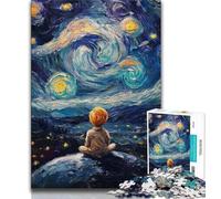 Rompecabezas de 1000 Piezas de El Principito del Cielo Nocturno Difícil de completar, Pero Divertido y Gracioso Incluye póster y Hoja de Trivia a Juego 50x75cm