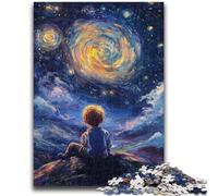 Rompecabezas de 1000 Piezas de El Principito del Cielo Nocturno para Adolescentes, Ideal para Pasar el rato en casa con Piezas aleatorias Que se entrelazan (38x26cm)
