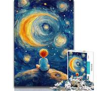 Rompecabezas de 1000 Piezas de El Principito del Cielo Nocturno para Adultos, Ideal para aliviar el estrés y Regalar a Toda la Familia 38x26cm