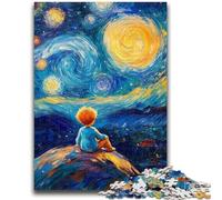 Rompecabezas de 1000 Piezas de El Principito del Cielo Nocturno para Adultos, un desafío difícil y antiestrés, Toda la Familia (50x75cm)