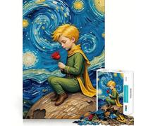 Rompecabezas de 1000 Piezas de El Principito Rose para Adolescentes, Juguete para ejercitar la Mente, Tiempo de convivencia, Pieza de colección de Arte de Corte preciso 38x26cm