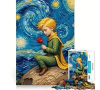 Rompecabezas de 1000 Piezas de El Principito y la Rosa para Adolescentes Mejora la Memoria, es Relajante, Divertido, con Bordes precisos, un Regalo Original 38x52cm