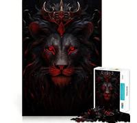 Rompecabezas de 1000 Piezas de El Rey León Furioso Diversión para Entrenar la Mente Encaja Perfectamente sin Huecos Actividad para Compartir con Seres Queridos (38x52cm)