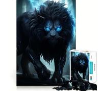 Rompecabezas de 1000 Piezas de El Rey León Furioso para Adultos Juego de Memoria Cerebral Encaje Huecos Actividad Relajante para un Descanso Mental (38x52cm)