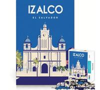 Rompecabezas de 1000 Piezas de El Salvador,Ideal para Cortar,Decorar,Juego cognitivo,Regalo,Juego de cumpleaños fácil (50x75cm)