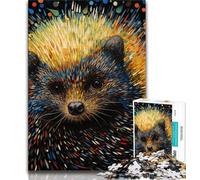 Rompecabezas de 1000 Piezas de Erizo para Adultos y Adolescentes, Ideal para aliviar el estrés, fomentar el Amor en Pareja, 50x75cm