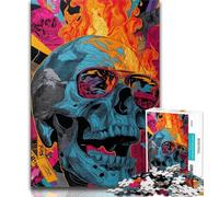 Rompecabezas de 1000 Piezas de Esqueleto de Zombi para Adolescentes Ideal para aliviar el estrés un desafío difícil decoración única para el hogar y Regalos 50x75cm