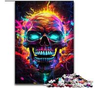 Rompecabezas de 1000 Piezas de Esqueletos con relámpagos Hecho de cartón, Juego Familiar Interactivo, decoración del hogar DIY, desafío Mental, Regalo, 1000 Piezas(26x38cm)