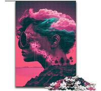 Rompecabezas de 1000 Piezas de estética Vaporwave para Adultos, 1000 Piezas, Ideal para decoración del hogar y la Oficina, cumpleaños, tamaño 50x75cm