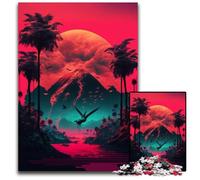 Rompecabezas de 1000 Piezas de estética Vaporwave para Adultos, Ideal para decoración del hogar, Año Nuevo para Adolescentes, 26x38cm/10,23x14,96 Pulgadas.