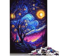 Rompecabezas de 1000 Piezas de Estrellas Bailando en la Noche para Adultos y Adolescentes, Rompecabezas de Papel, Rompecabezas para Adultos y Adolescentes, 38 x 26 cm/1000 Piezas