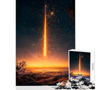 Rompecabezas de 1000 Piezas de Estrellas Fugaces sobre la Ciudad Juegos Educativo con Piezas de Formas aleatorias Que se entrelazan por Completo tamaño 38x52cm