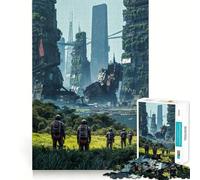Rompecabezas de 1000 Piezas de exploración de Ciudad postapocalíptica para Adultos y Adolescentes Juguete para Pensar y reflexionar Alivia el estrés Regalo navideño de Corte Limpio (38x52cm)