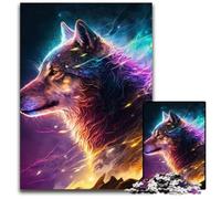 Rompecabezas de 1000 Piezas de fantasía de Lobo para Adultos, Adolescentes y familias. Decoración Hacer tú Mismo y un desafío para el Cerebro. 50x75cm/19,68x29,52 Pulgadas.
