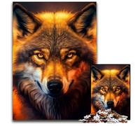 Rompecabezas de 1000 Piezas de fantasía de Lobo,Rompecabezas Imposible para Adultos,Adolescentes y familias,decoración Hacer tú Mismo y un desafío para el Cerebro,50x75cm