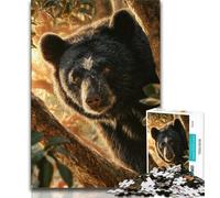 Rompecabezas de 1000 Piezas de fantasía de Oso Negro Rompecabezas de 1000 Piezas para Adultos y Adolescentes Entrena tu Cerebro y Tus Manos Regalos para Amigos y Familiares 50x75cm