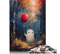 Rompecabezas de 1000 Piezas de Fantasmas con Globos en el Bosque, Rompecabezas de dificultad Alta, Rompecabezas Educativo, Juguete, (75 x 50 cm)