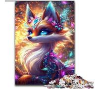 Rompecabezas de 1000 Piezas de Fantasy Fox para Adolescentes, Arte Interesante para Reducir el estrés con Papá Noel para niños de 14 años (26x38cm)