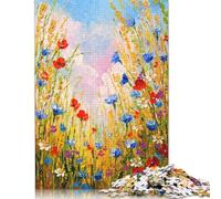 Rompecabezas de 1000 Piezas de Flores en el Campo para Adultos y Adolescentes. Rompecabezas de Madera sostenible para Adultos, 1000 Piezas (75 x 50 cm).