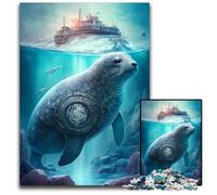 Rompecabezas de 1000 Piezas de focas, Criaturas imaginarias, Rompecabezas imposibles para Adultos, Actividad Familiar, Rompecabezas, decoración del hogar, Regalo navideño, 26x38cm
