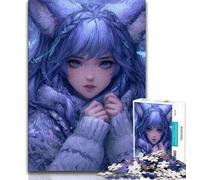 Rompecabezas de 1000 Piezas de Fox Girl Anime para Adultos 1000 Piezas para Mayores de 14 años Juego Imposible Adultos y Adolescentes (50x75cm)