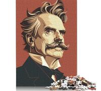 Rompecabezas de 1000 Piezas de Friedrich Nietzsche para Adultos, Rompecabezas de dificultad Alta, Juego Educativo, Juguete para decoración Familiar (75 x 50 cm)