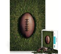 Rompecabezas de 1000 Piezas de fútbol Americano sobre césped Verde para Adultos Mejora la Capacidad Mental Juego Cortado con láser para un Ajuste Actividad Nocturna Divertida en Familia