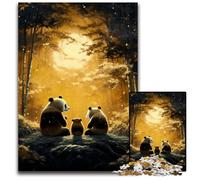 Rompecabezas de 1000 Piezas de Galaxias y Pandas para Adultos, Rompecabezas de Madera, diversión Familiar, Obra de Arte Decorativa DIY, 50x75cm/19,68x29,52 Pulgadas